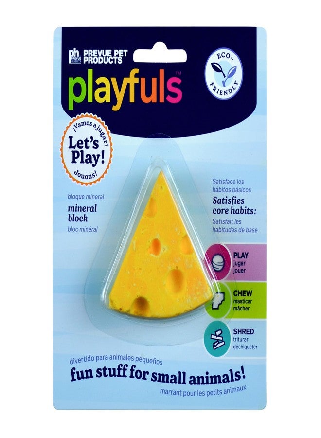 PH Prevue Hendryx Prevue Pet Products Say Cheese! Mineral Block Small Animal Chew Toy - Image 1